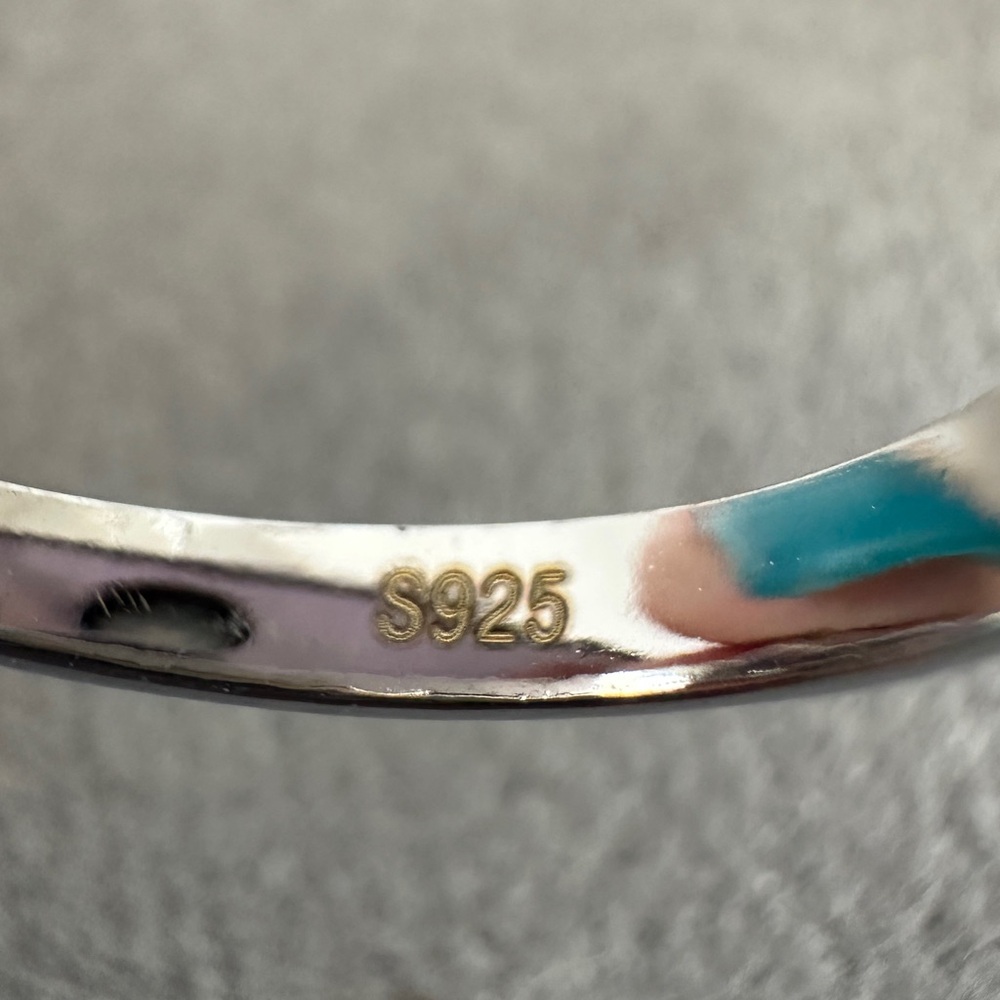 CZ & Sterling Silver engagement style ring - Picture 7 of 9